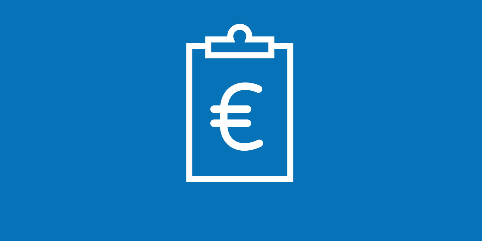 Illustration eines Klemmbretts mit Euro-Zeichen